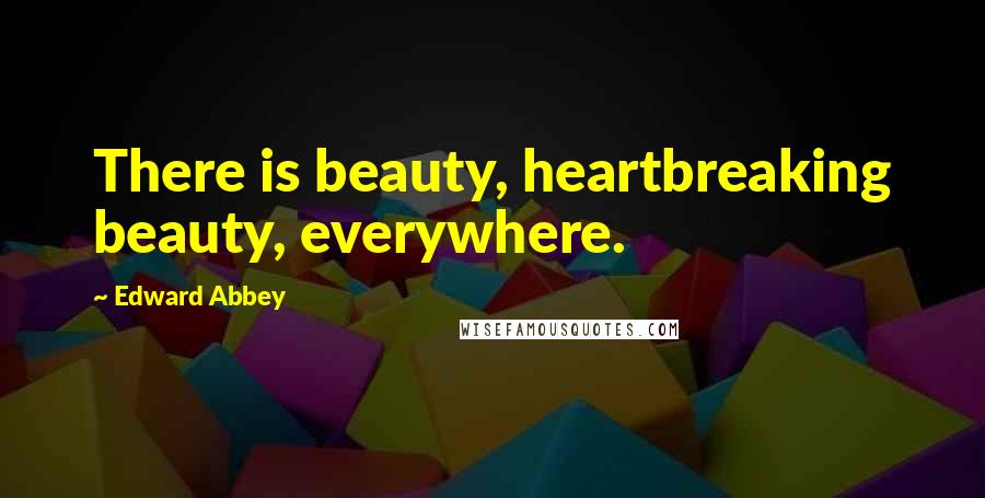 Edward Abbey Quotes: There is beauty, heartbreaking beauty, everywhere.