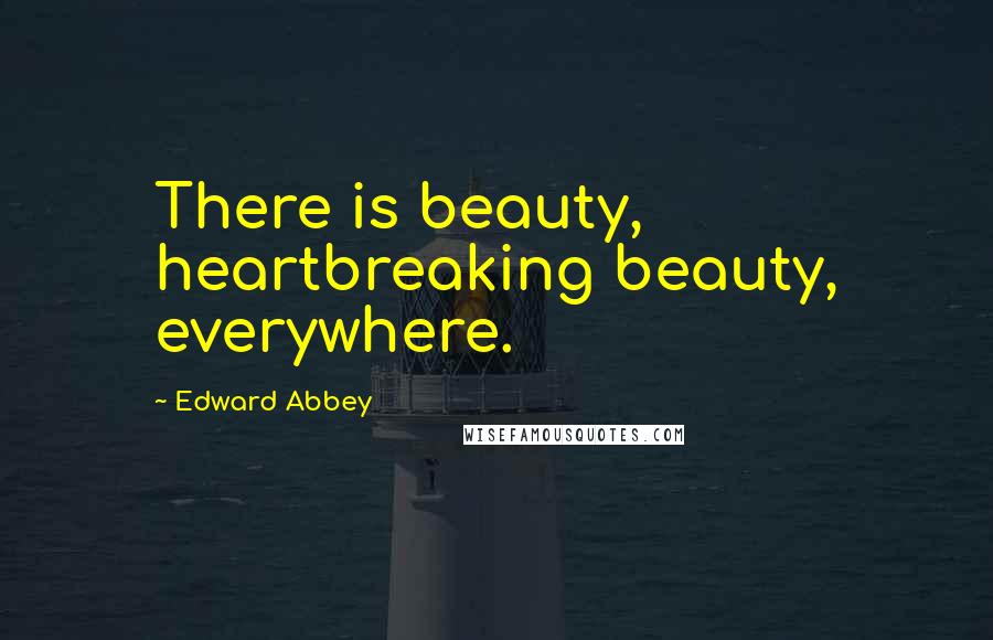 Edward Abbey Quotes: There is beauty, heartbreaking beauty, everywhere.