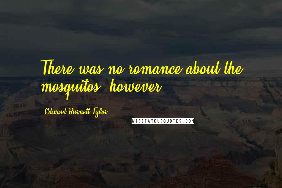 Edward Burnett Tylor Quotes: There was no romance about the mosquitos, however.