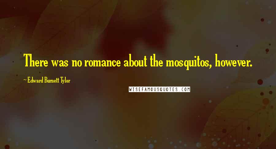 Edward Burnett Tylor Quotes: There was no romance about the mosquitos, however.
