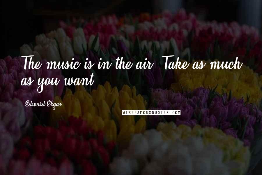 Edward Elgar Quotes: The music is in the air. Take as much as you want.