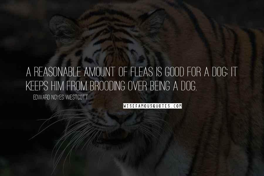 Edward Noyes Westcott Quotes: A reasonable amount of fleas is good for a dog; it keeps him from brooding over being a dog.