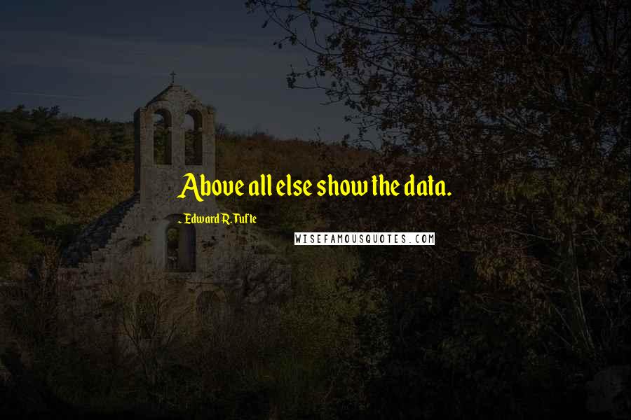 Edward R. Tufte Quotes: Above all else show the data.