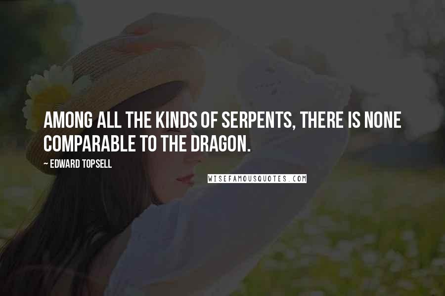 Edward Topsell Quotes: Among all the kinds of serpents, there is none comparable to the Dragon.