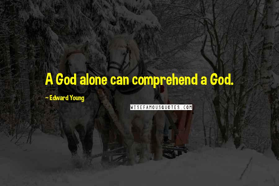 Edward Young Quotes: A God alone can comprehend a God.
