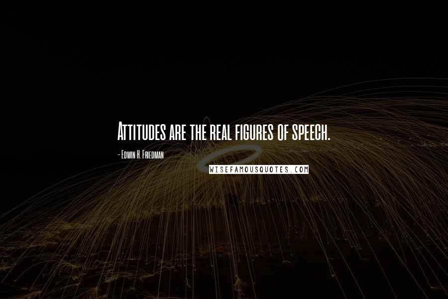 Edwin H. Friedman Quotes: Attitudes are the real figures of speech.