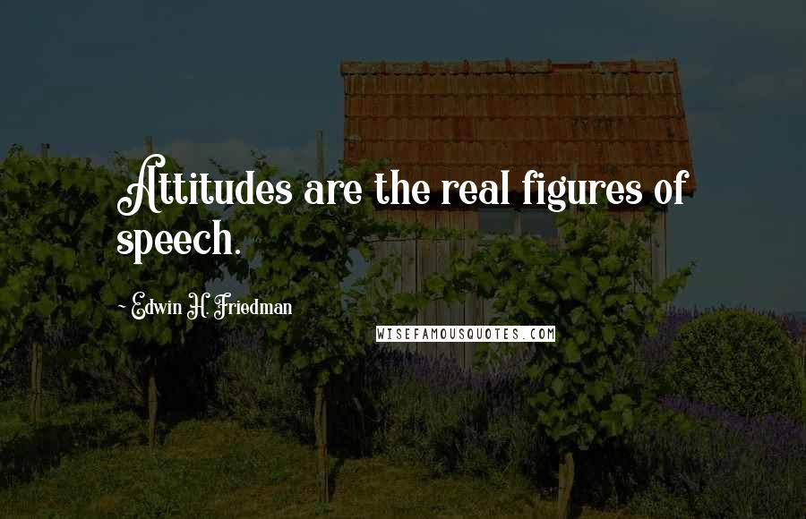 Edwin H. Friedman Quotes: Attitudes are the real figures of speech.