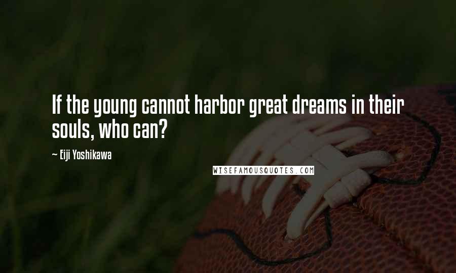 Eiji Yoshikawa Quotes: If the young cannot harbor great dreams in their souls, who can?
