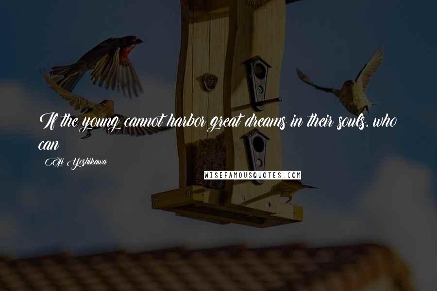 Eiji Yoshikawa Quotes: If the young cannot harbor great dreams in their souls, who can?