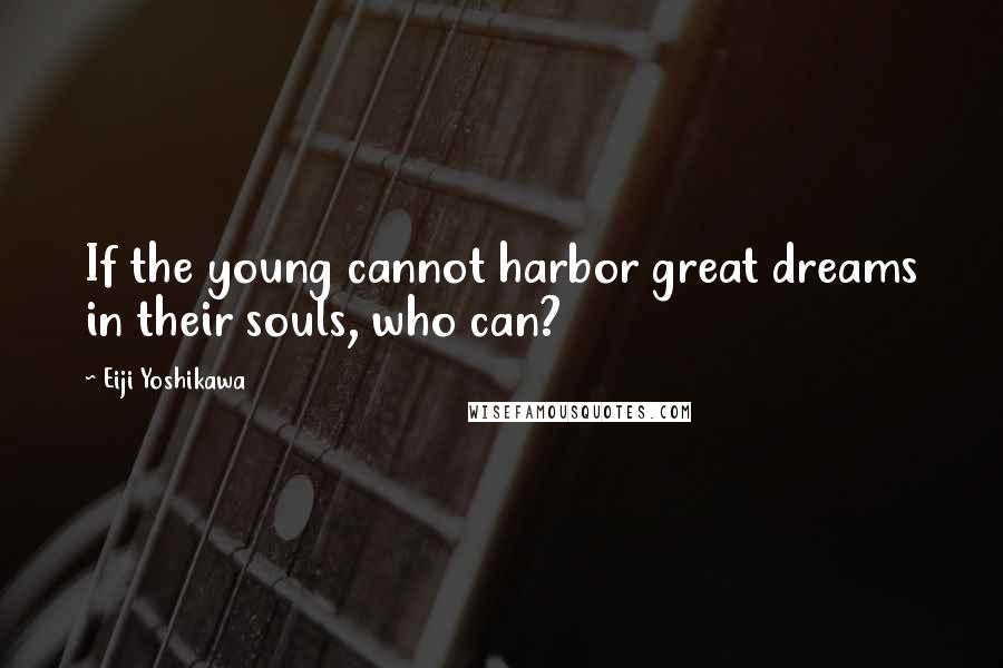 Eiji Yoshikawa Quotes: If the young cannot harbor great dreams in their souls, who can?