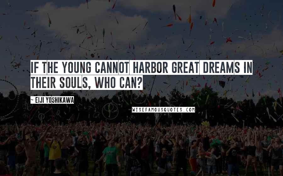 Eiji Yoshikawa Quotes: If the young cannot harbor great dreams in their souls, who can?