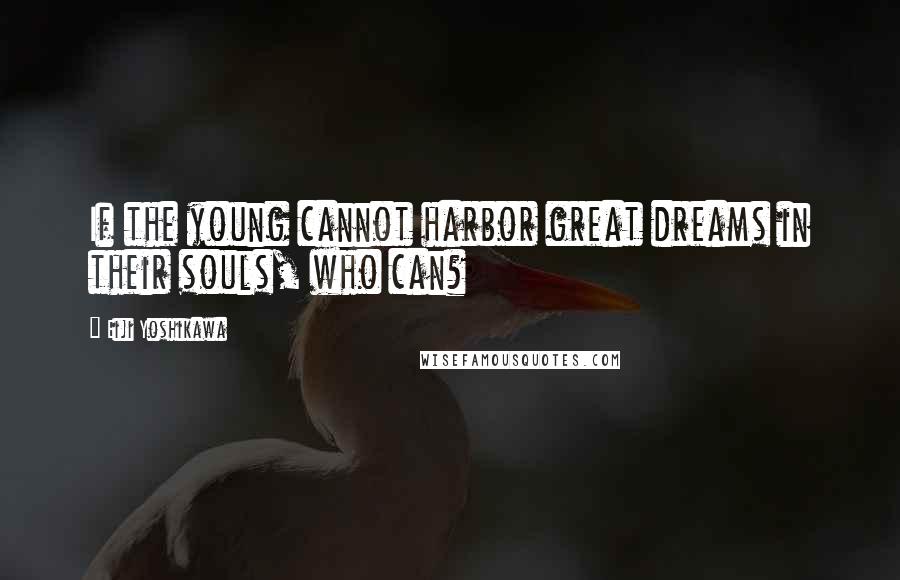 Eiji Yoshikawa Quotes: If the young cannot harbor great dreams in their souls, who can?