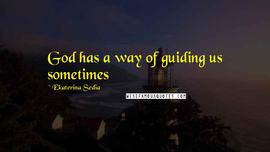 Ekaterina Sedia Quotes: God has a way of guiding us sometimes