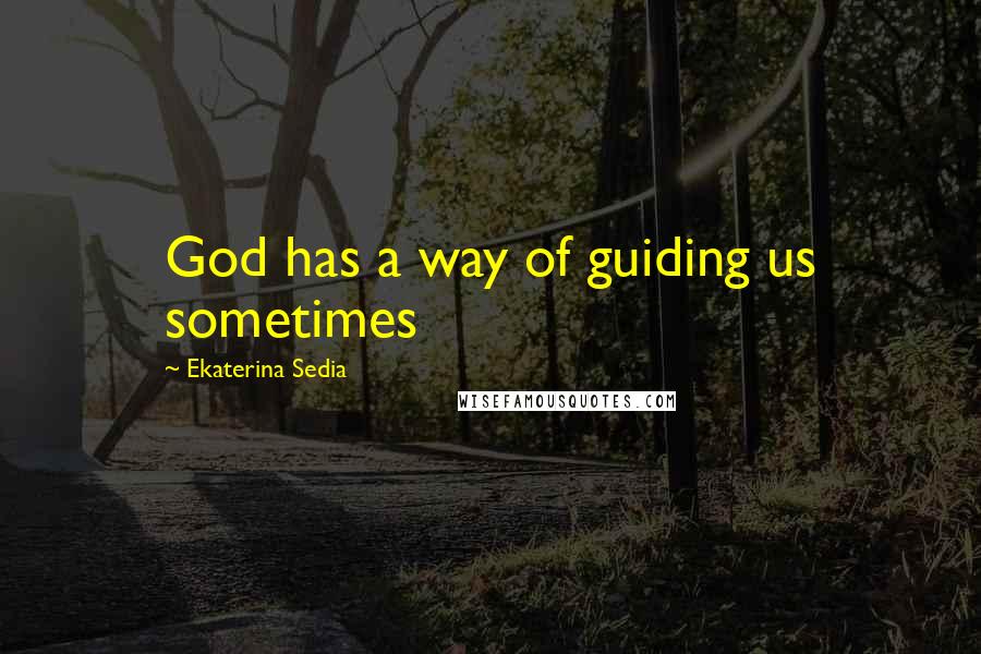 Ekaterina Sedia Quotes: God has a way of guiding us sometimes