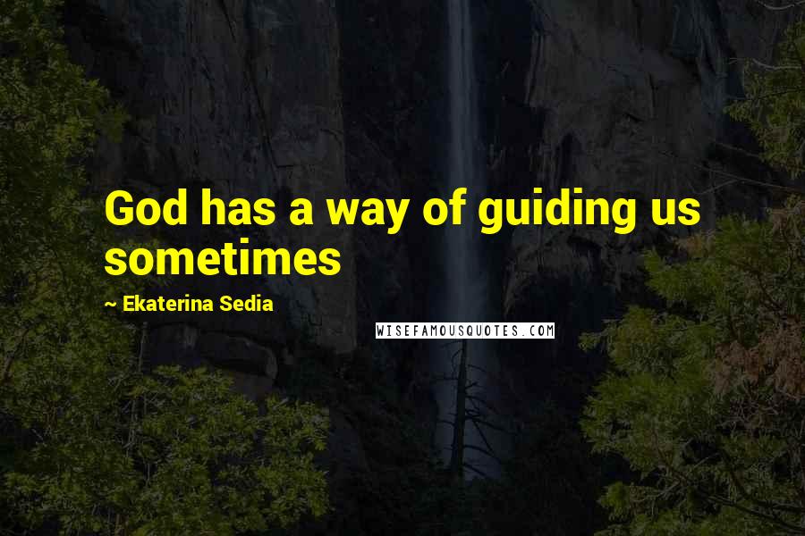 Ekaterina Sedia Quotes: God has a way of guiding us sometimes