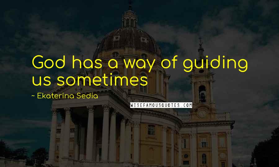 Ekaterina Sedia Quotes: God has a way of guiding us sometimes