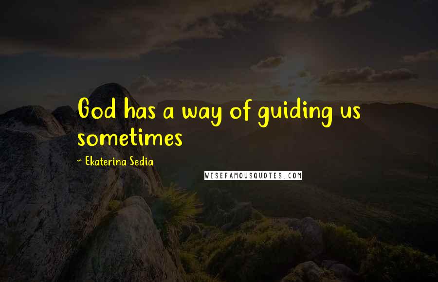 Ekaterina Sedia Quotes: God has a way of guiding us sometimes