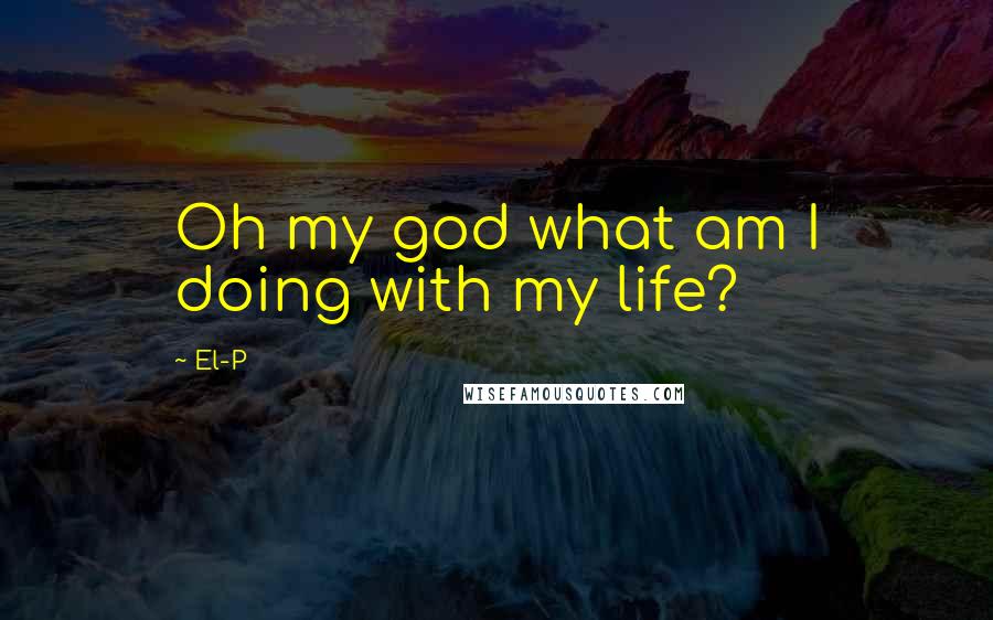 El-P Quotes: Oh my god what am I doing with my life?