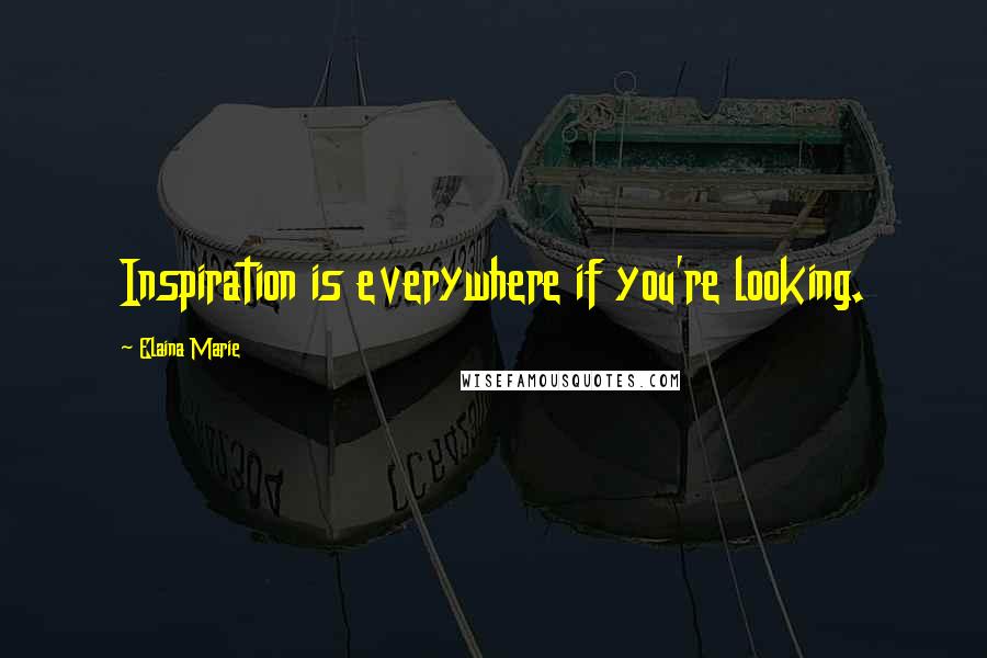 Elaina Marie Quotes: Inspiration is everywhere if you're looking.