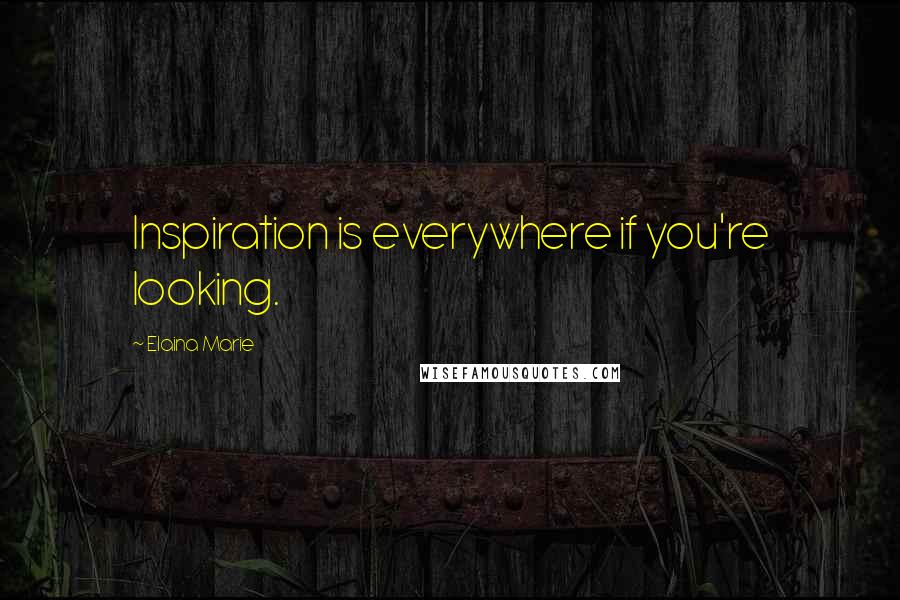 Elaina Marie Quotes: Inspiration is everywhere if you're looking.