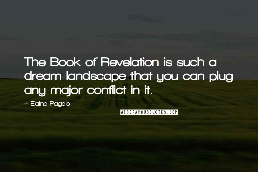 Elaine Pagels Quotes: The Book of Revelation is such a dream landscape that you can plug any major conflict in it.