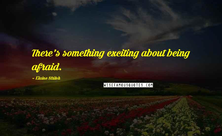 Elaine Stritch Quotes: There's something exciting about being afraid.