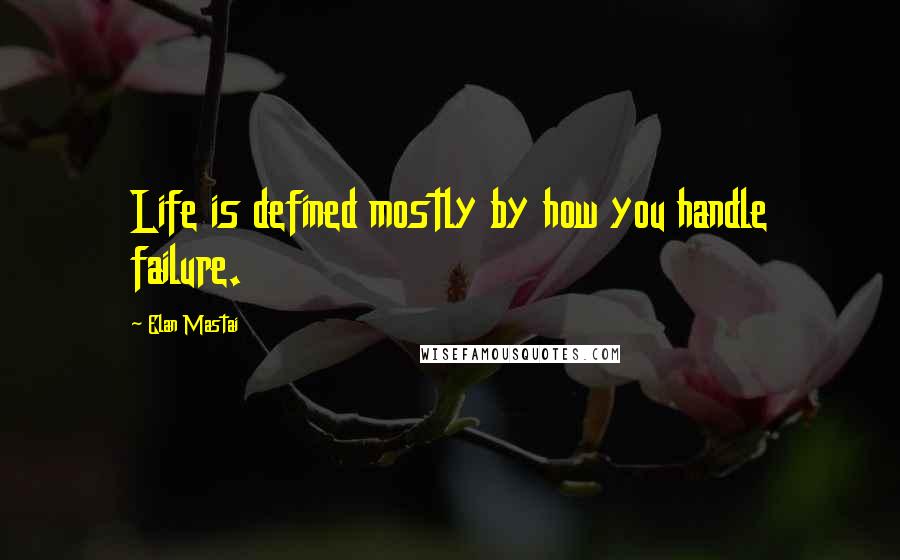 Elan Mastai Quotes: Life is defined mostly by how you handle failure.