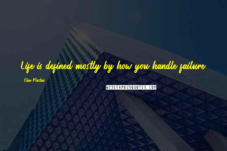 Elan Mastai Quotes: Life is defined mostly by how you handle failure.