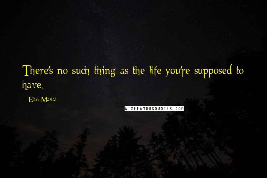 Elan Mastai Quotes: There's no such thing as the life you're supposed to have.