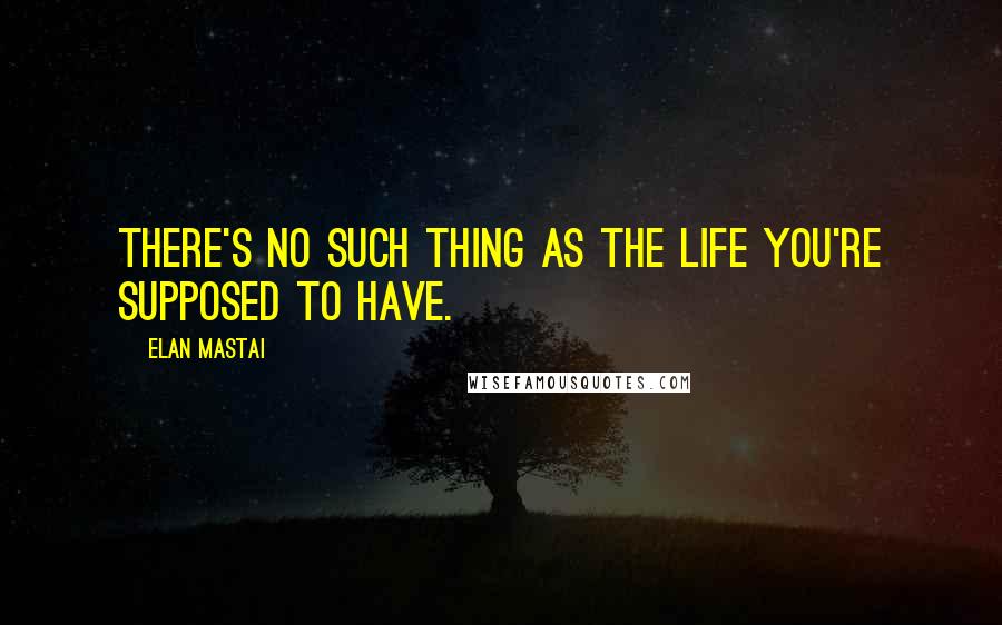 Elan Mastai Quotes: There's no such thing as the life you're supposed to have.