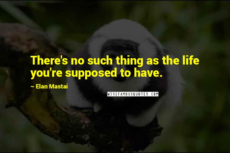 Elan Mastai Quotes: There's no such thing as the life you're supposed to have.