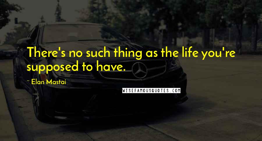 Elan Mastai Quotes: There's no such thing as the life you're supposed to have.