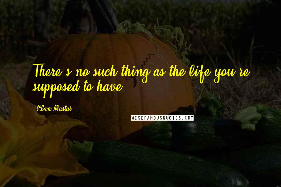 Elan Mastai Quotes: There's no such thing as the life you're supposed to have.