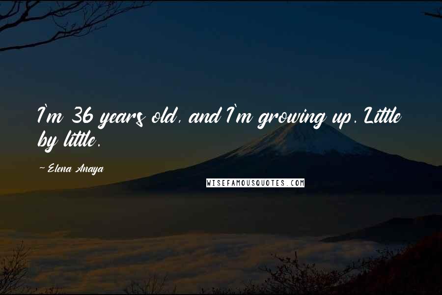 Elena Anaya Quotes: I'm 36 years old, and I'm growing up. Little by little.