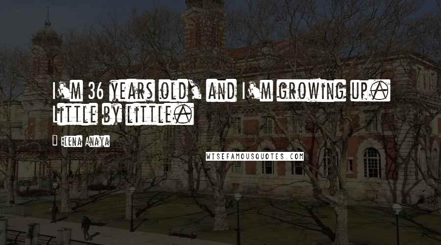 Elena Anaya Quotes: I'm 36 years old, and I'm growing up. Little by little.