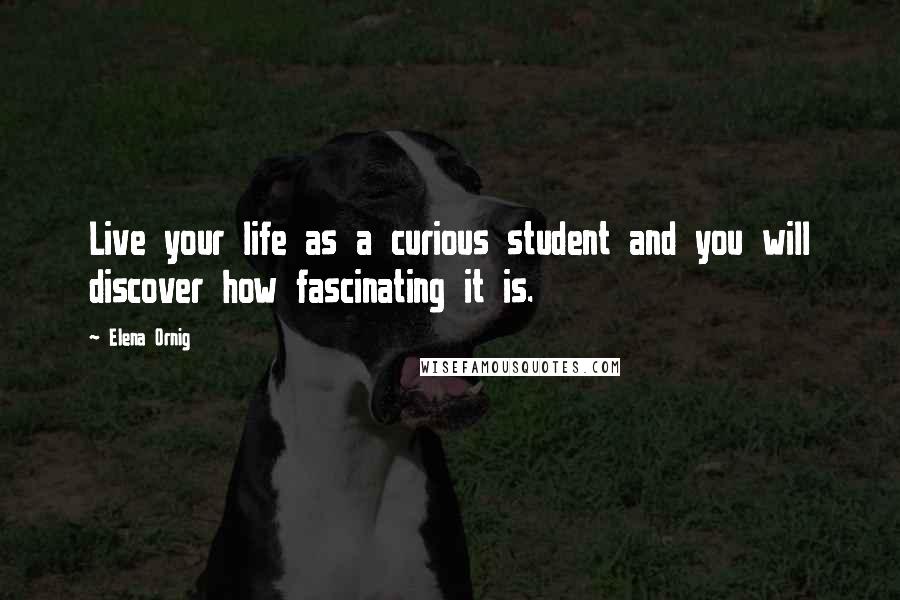 Elena Ornig Quotes: Live your life as a curious student and you will discover how fascinating it is.