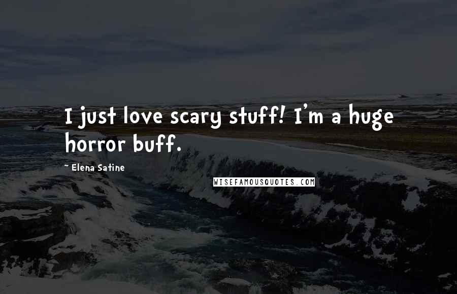 Elena Satine Quotes: I just love scary stuff! I'm a huge horror buff.