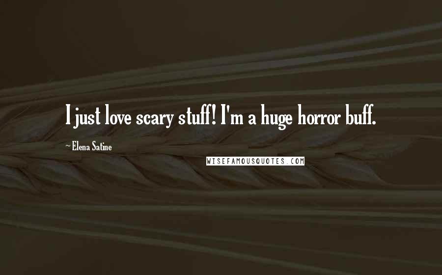 Elena Satine Quotes: I just love scary stuff! I'm a huge horror buff.