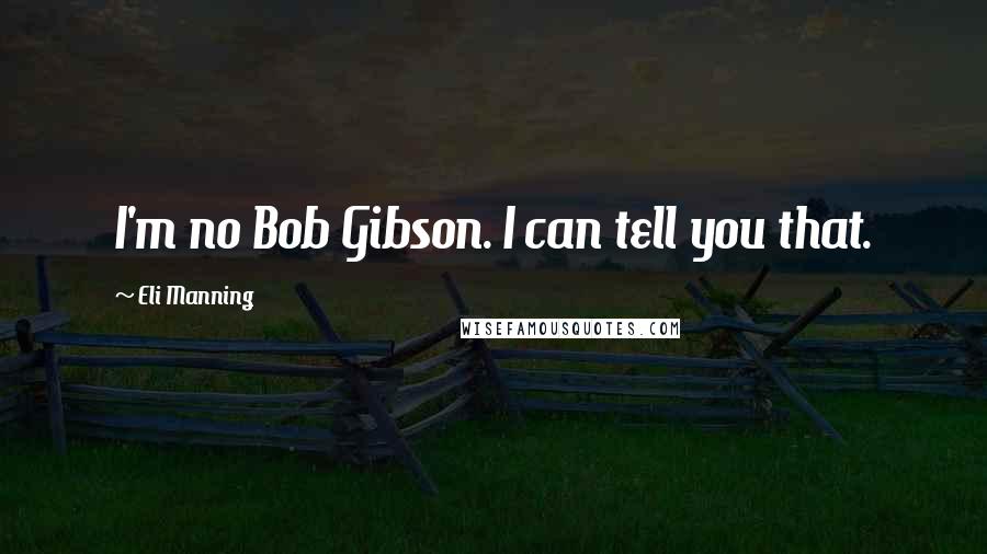 Eli Manning Quotes: I'm no Bob Gibson. I can tell you that.