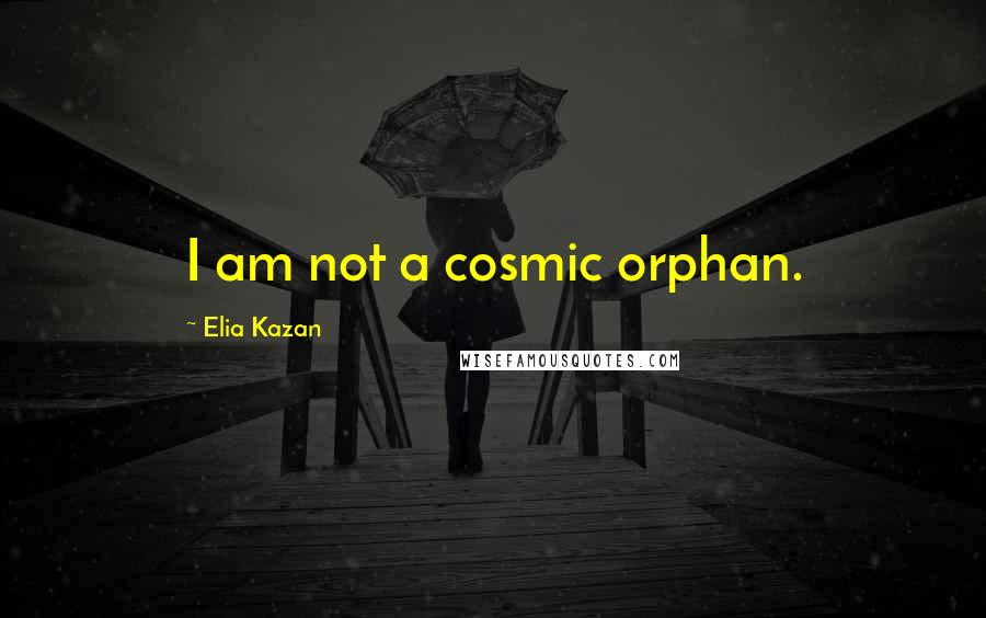 Elia Kazan Quotes: I am not a cosmic orphan.