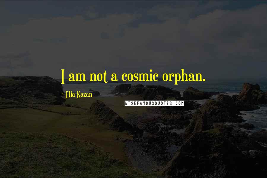 Elia Kazan Quotes: I am not a cosmic orphan.