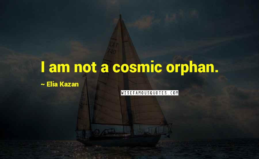 Elia Kazan Quotes: I am not a cosmic orphan.