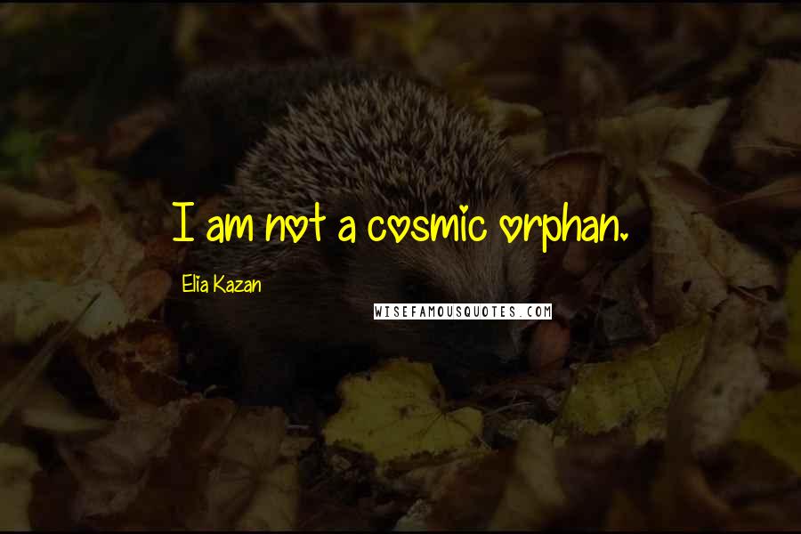 Elia Kazan Quotes: I am not a cosmic orphan.
