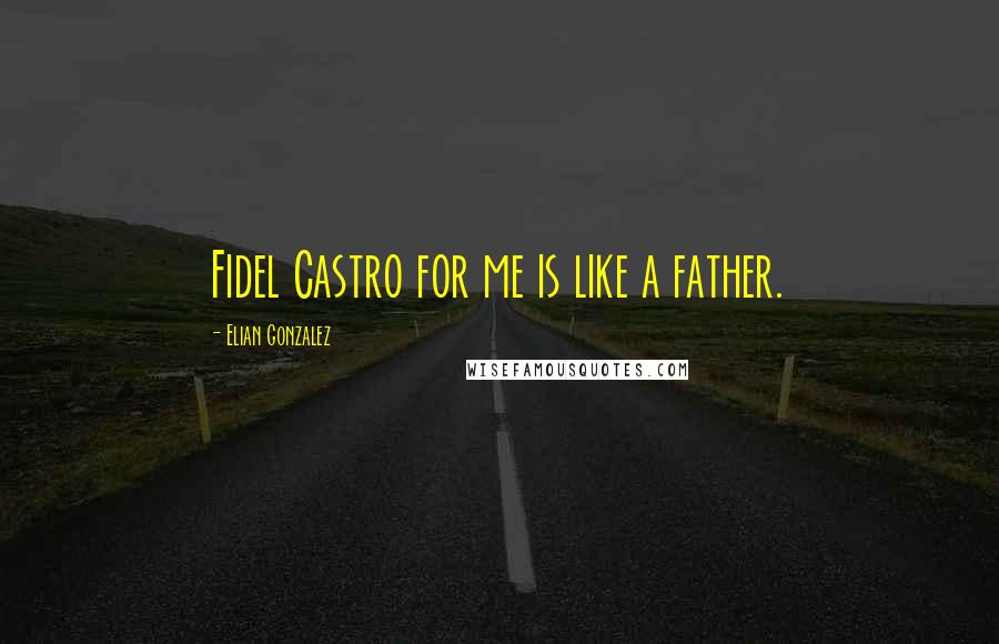 Elian Gonzalez Quotes: Fidel Castro for me is like a father.