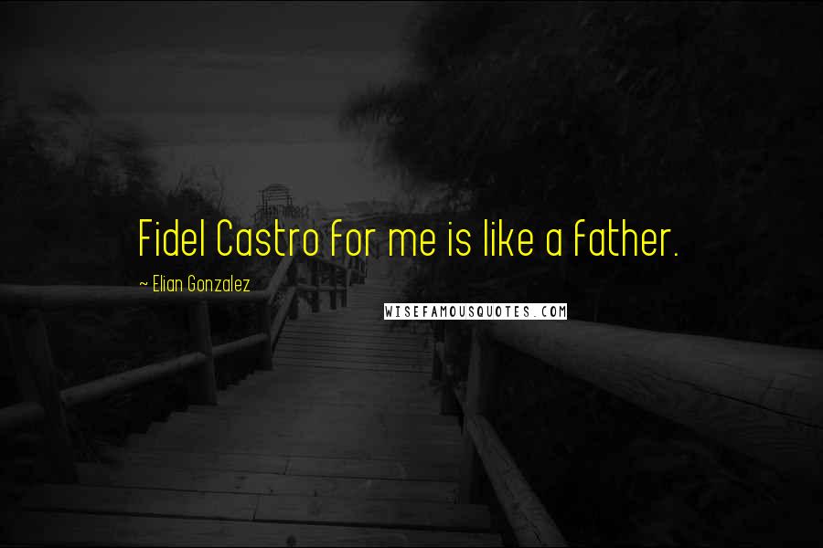 Elian Gonzalez Quotes: Fidel Castro for me is like a father.