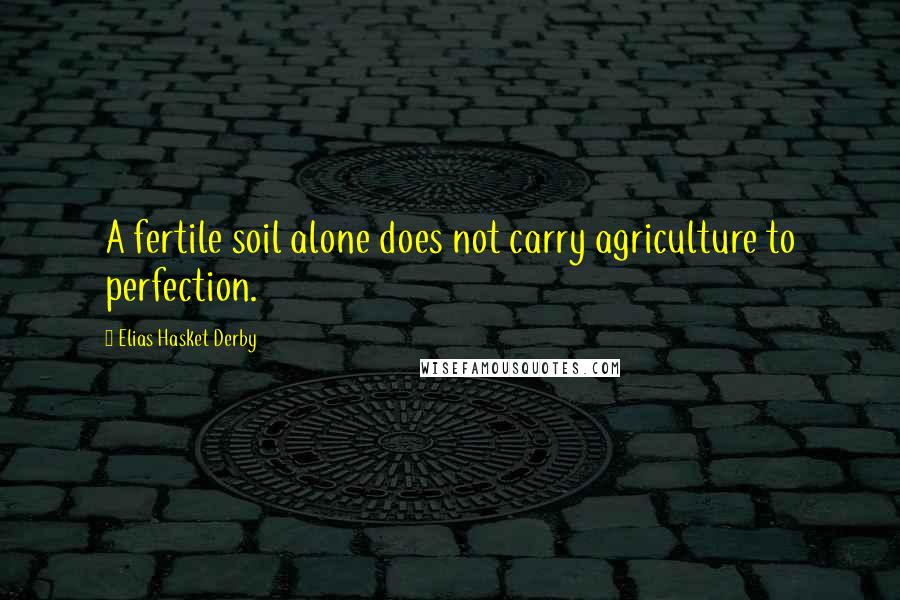 Elias Hasket Derby Quotes: A fertile soil alone does not carry agriculture to perfection.