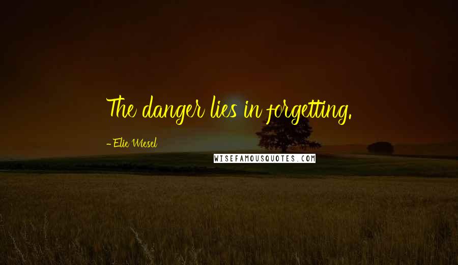 Elie Wiesel Quotes: The danger lies in forgetting.