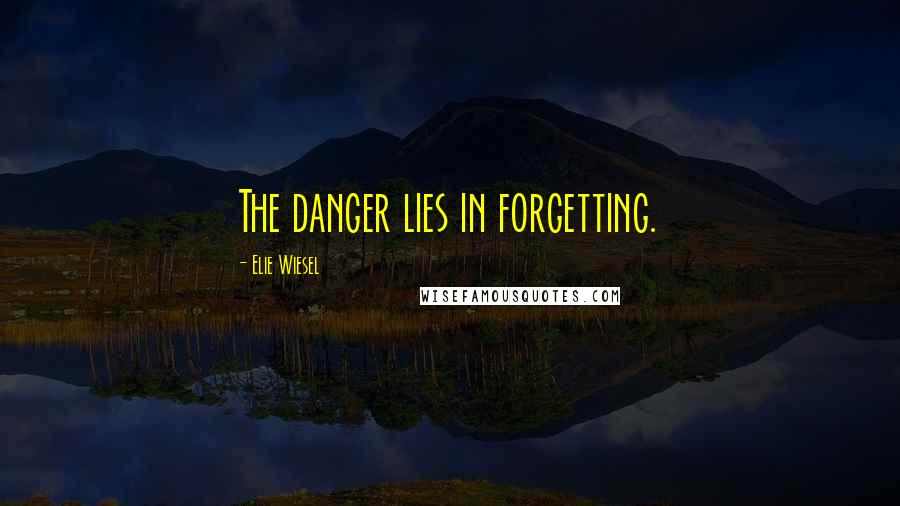 Elie Wiesel Quotes: The danger lies in forgetting.