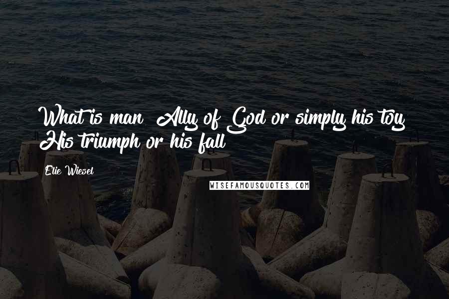 Elie Wiesel Quotes: What is man? Ally of God or simply his toy? His triumph or his fall?