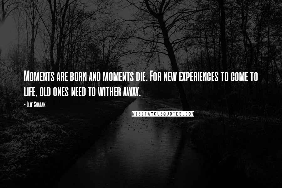 Elif Shafak Quotes: Moments are born and moments die. For new experiences to come to life, old ones need to wither away.